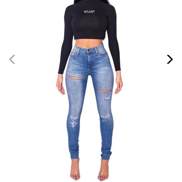 ✨✨NEVER WORN MILANO DI ROUGE HARLOW JEANS✨✨ - Picture 3 of 4